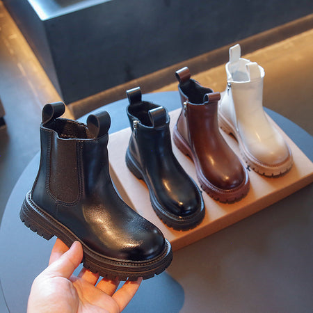Chunky Leather High Rise Boots