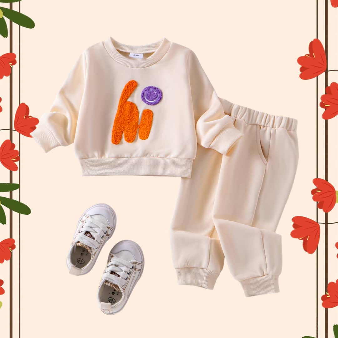 Smiley HI Kids Sweatshirt & Joggers Set
