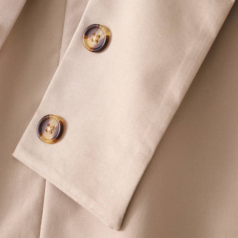 Collar Charm Belted Button Dress