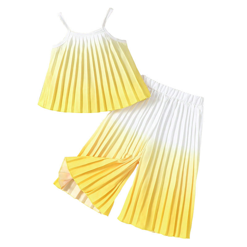 Sun-melt Pleats Cami Top & Pant Set