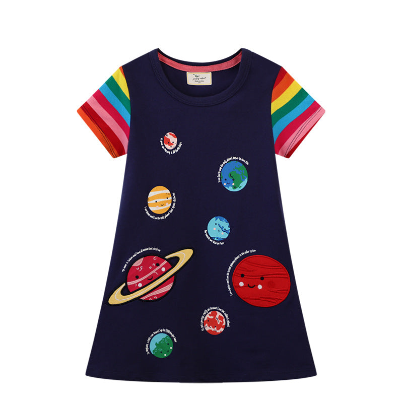 Planet Parade Rainbow Sleeve Dress