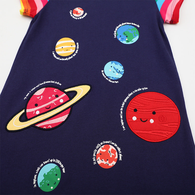 Planet Parade Rainbow Sleeve Dress