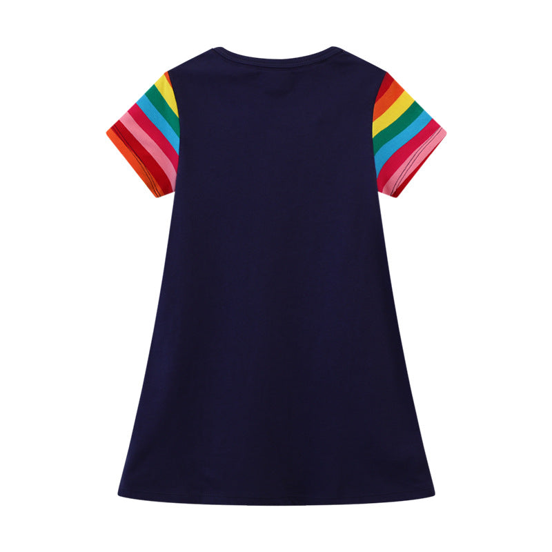 Planet Parade Rainbow Sleeve Dress