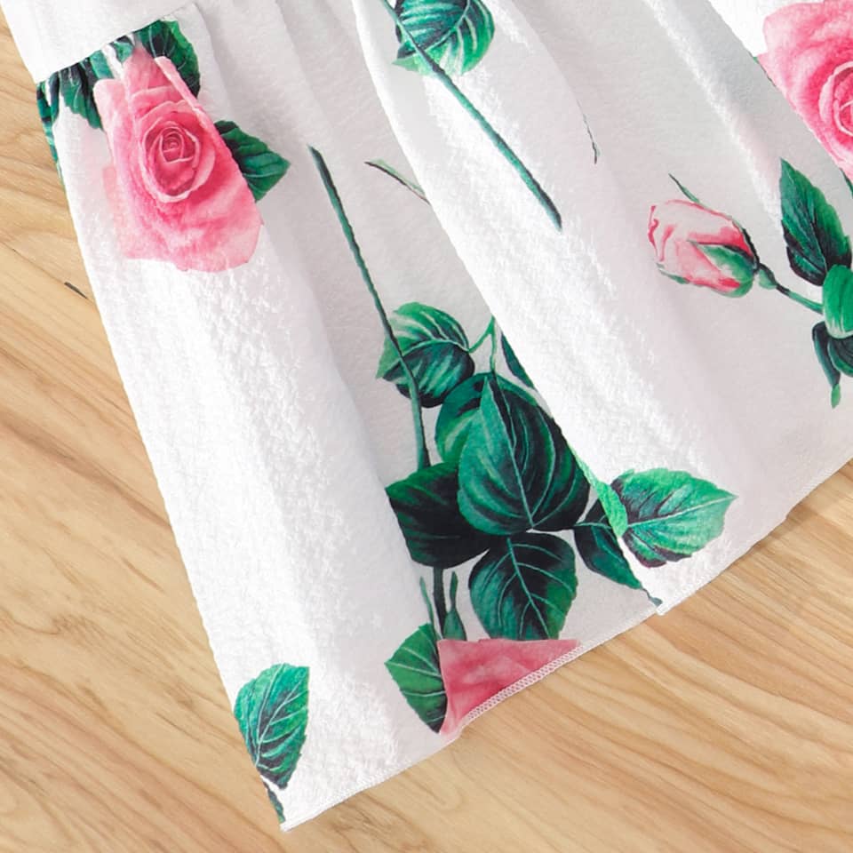 Chic Rose Print 2piece Set