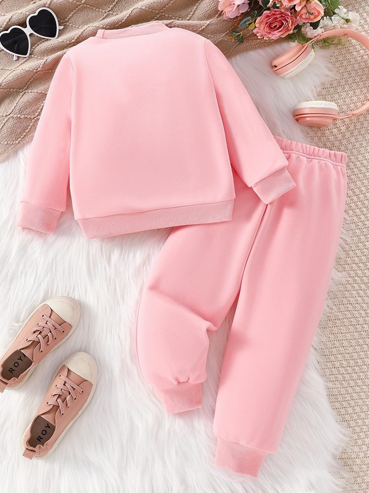 Pink Pulse Cross Tracksuit Set - Joggers & Sweatshirt