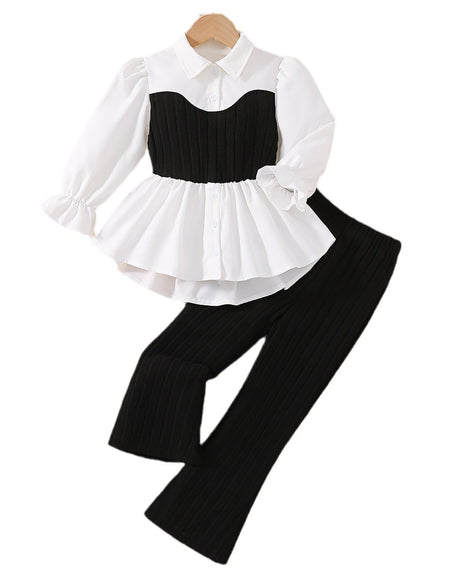 Monochrome Peplum Poise Layered Set