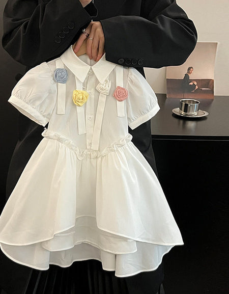 Pastel Bloom Peplum Princess Dress