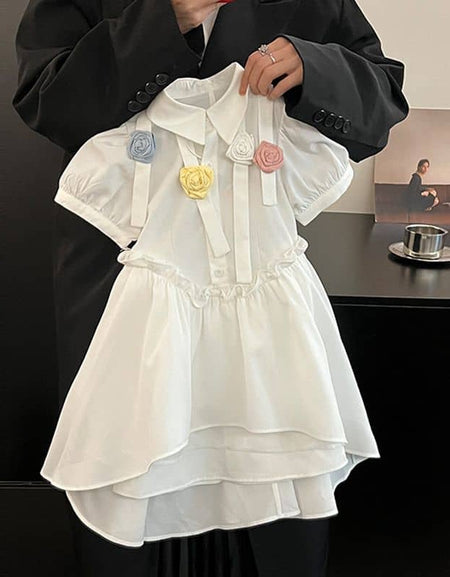 Pastel Bloom Peplum Princess Dress