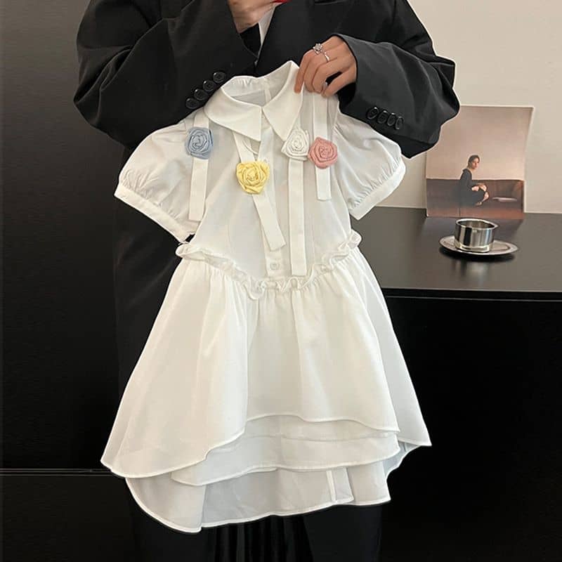 Pastel Bloom Peplum Princess Dress