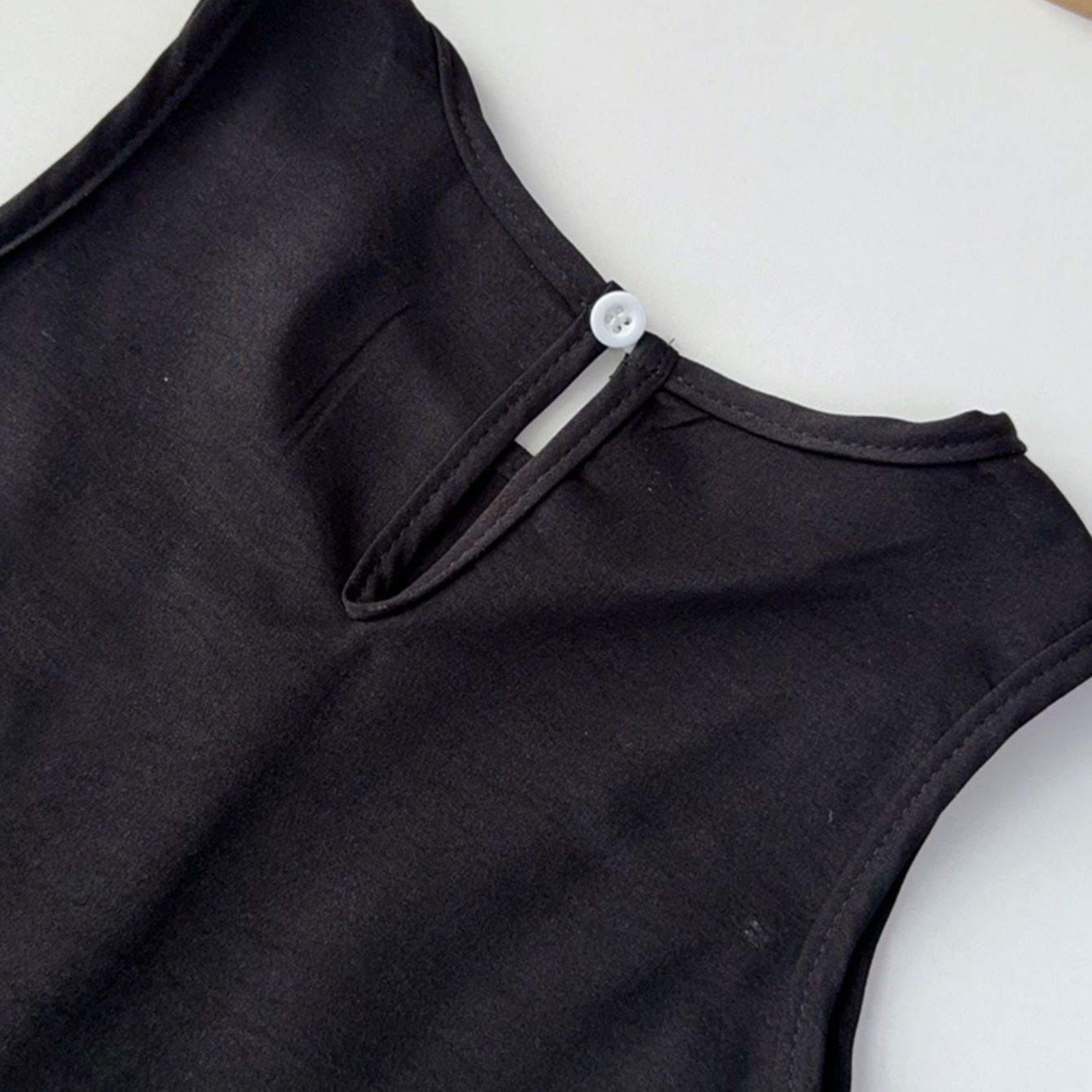 Bow Detailed Pleated Hem Dress