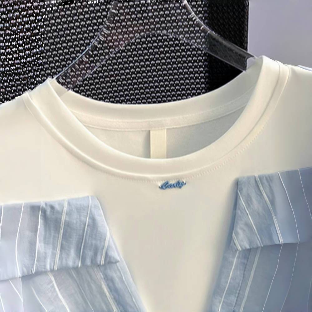 Collar Puffsleeve Layered Top