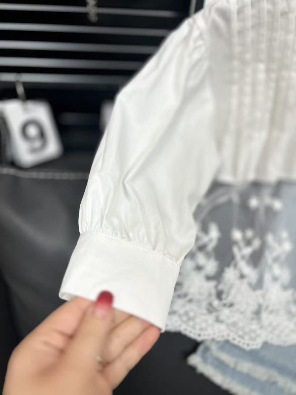 Vogue Lace and Light Denim 2piece Set