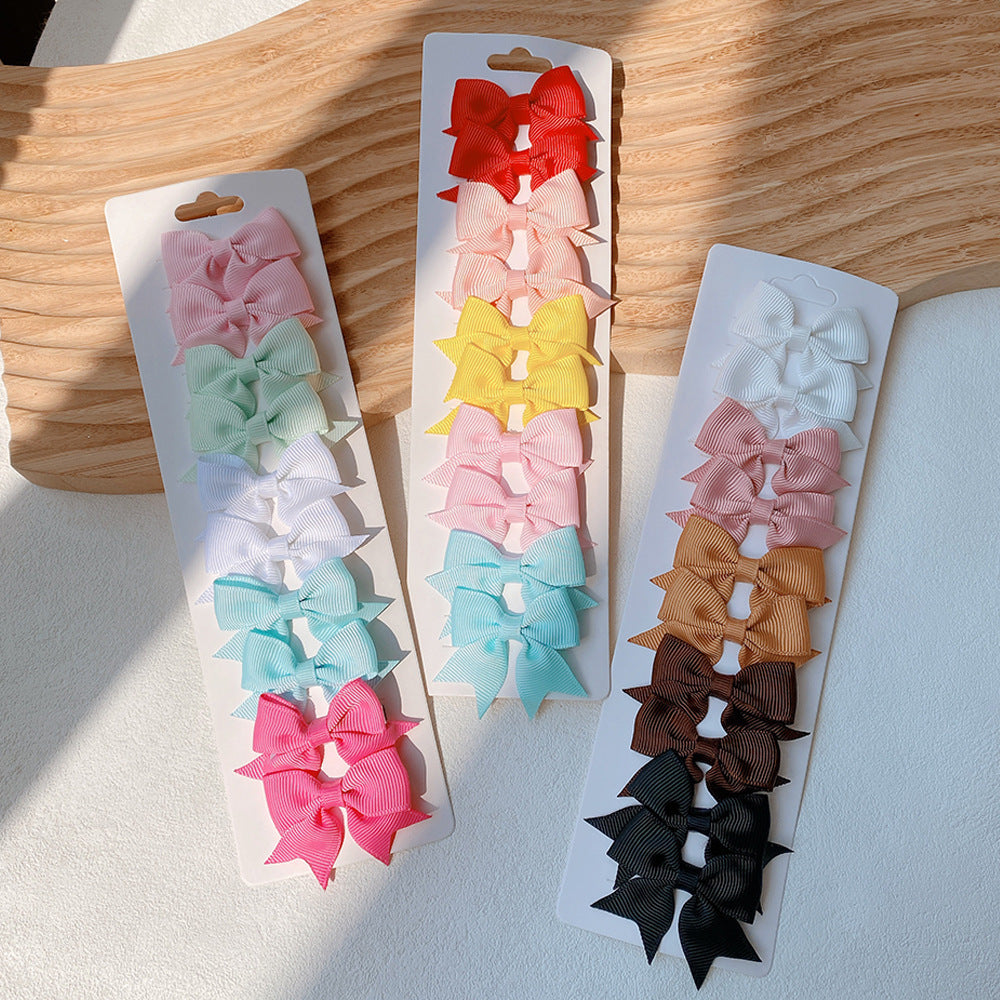 Color Pop Duo Bow Clips - 5pairs
