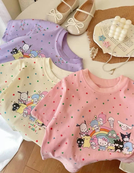 Happy Fun Cartoon Rainbow Tee