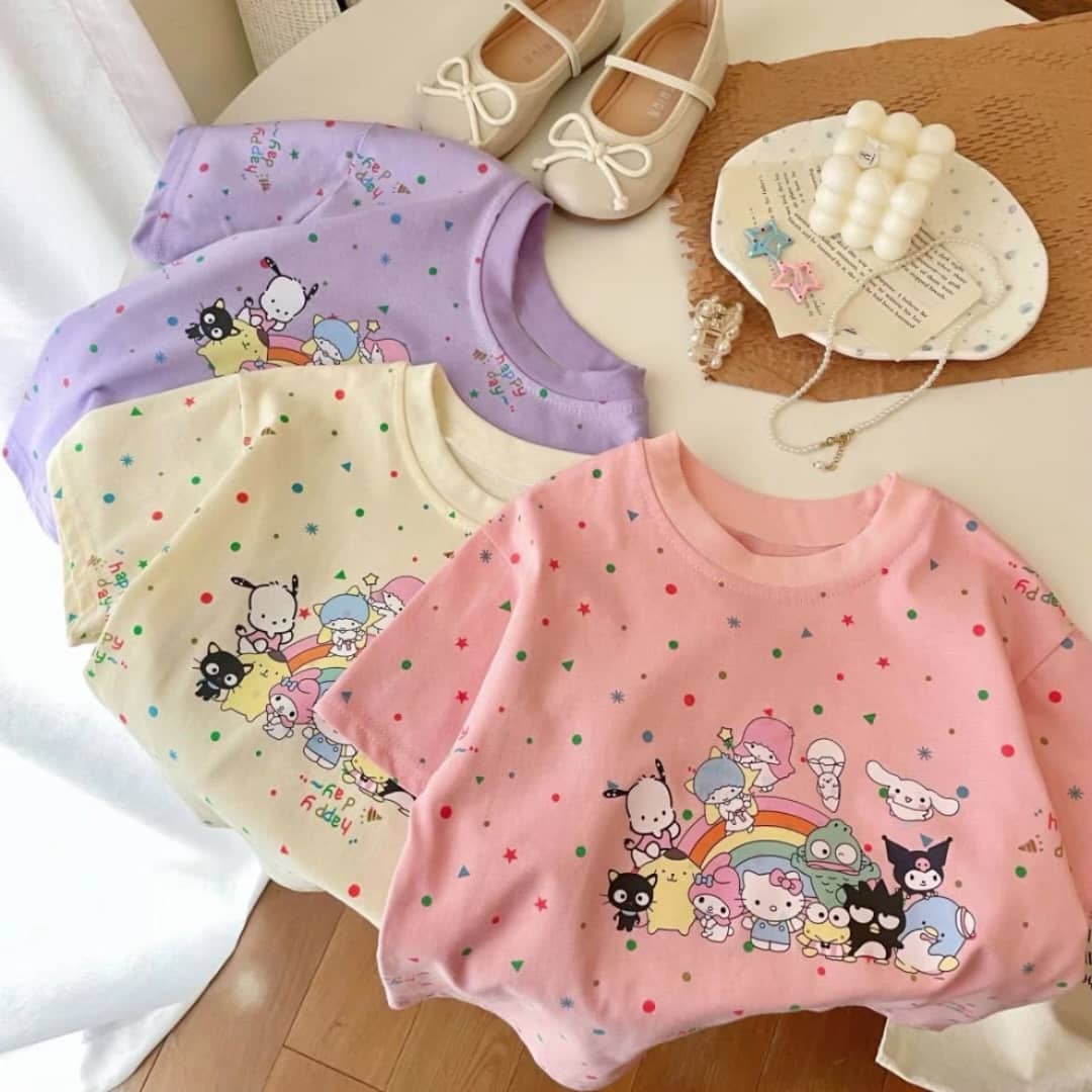 Happy Fun Cartoon Rainbow Tee