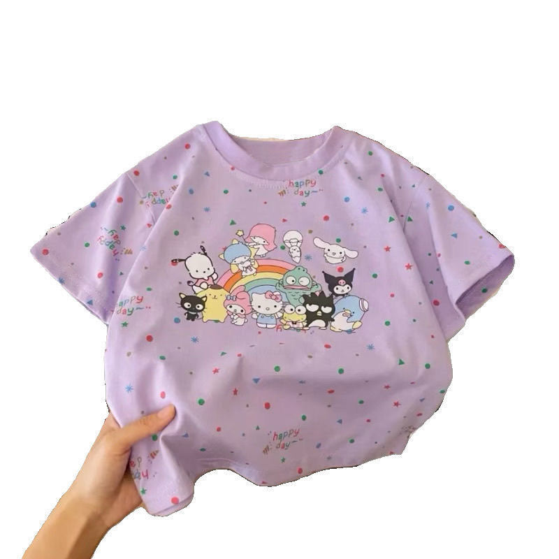 Happy Fun Cartoon Rainbow Tee