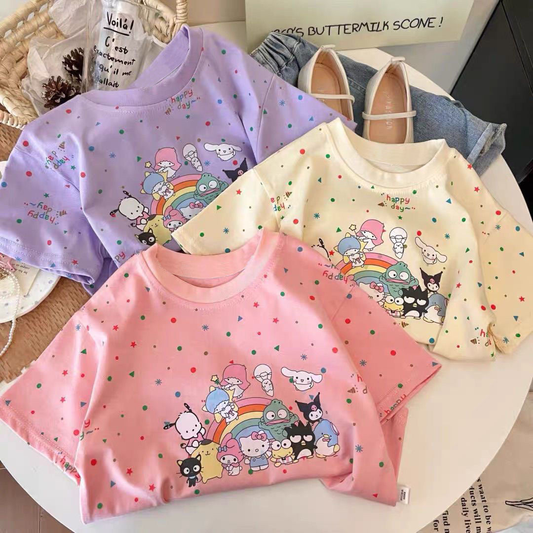 Happy Fun Cartoon Rainbow Tee