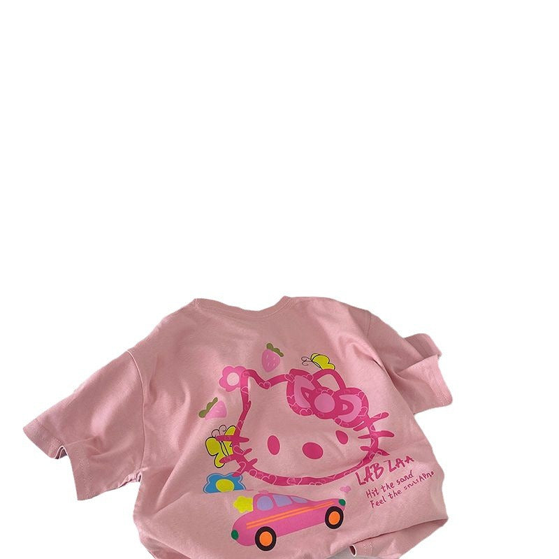 Kitty on the Move Tees for Girls
