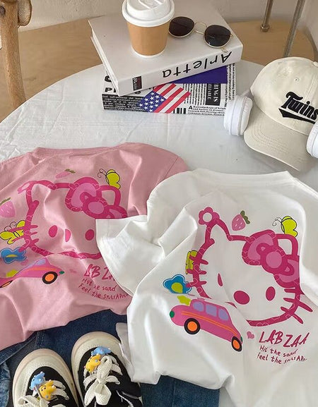 Kitty on the Move Tees for Girls
