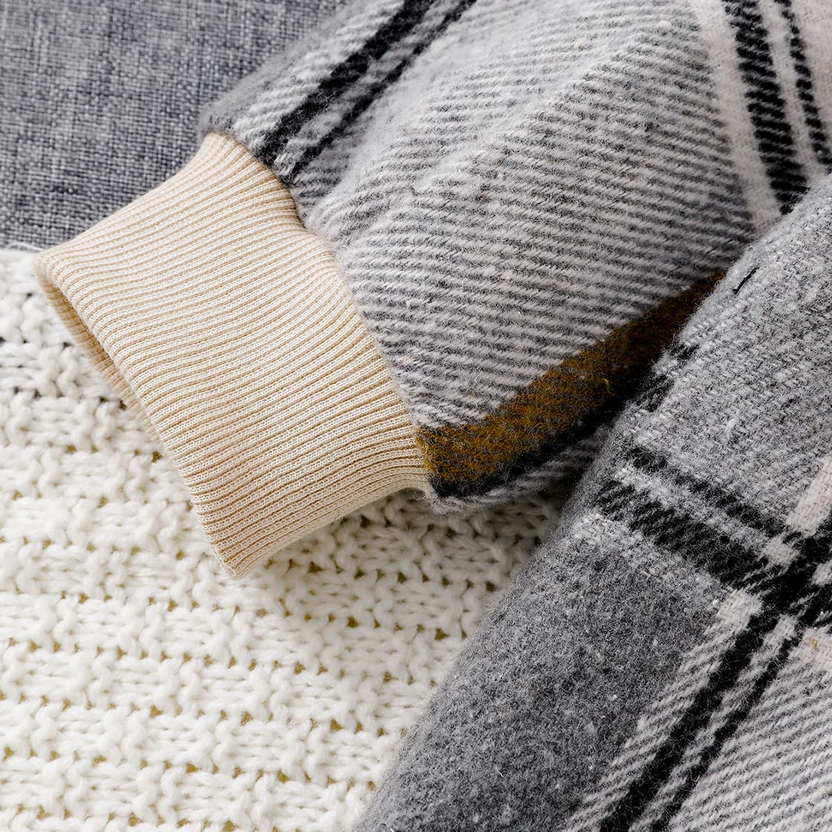 Plaid & Play Cozy Hooded Jacket Set