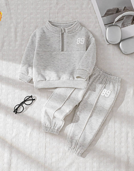 Silver Sprint '89 Quarter Zips Joggers Set