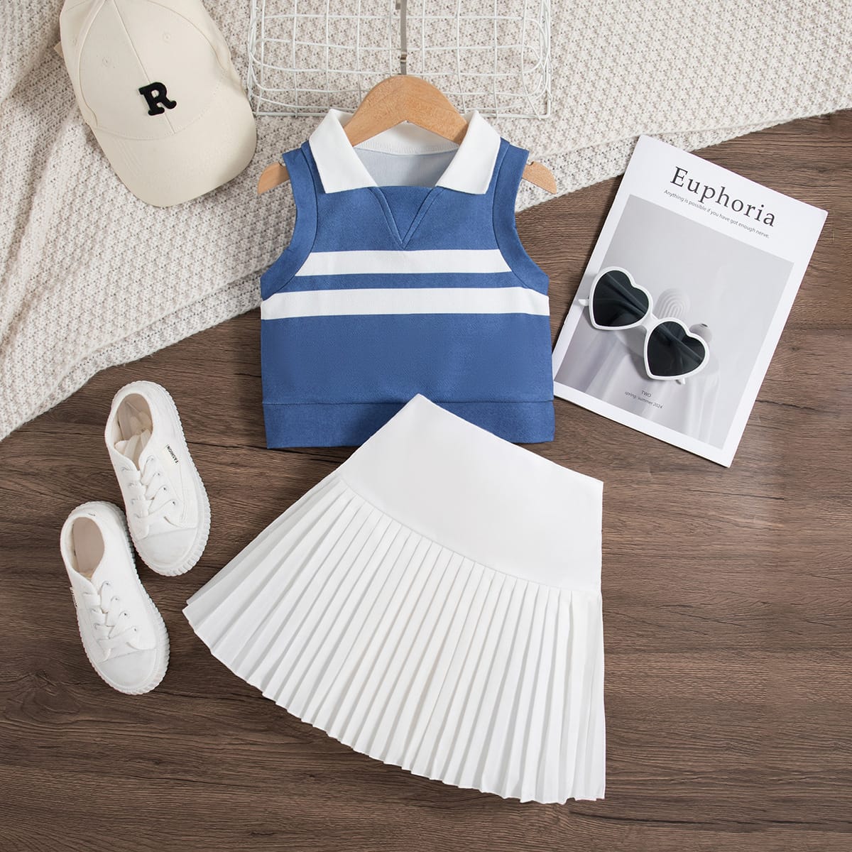 Skye & Stripes Weekend Pleats Set