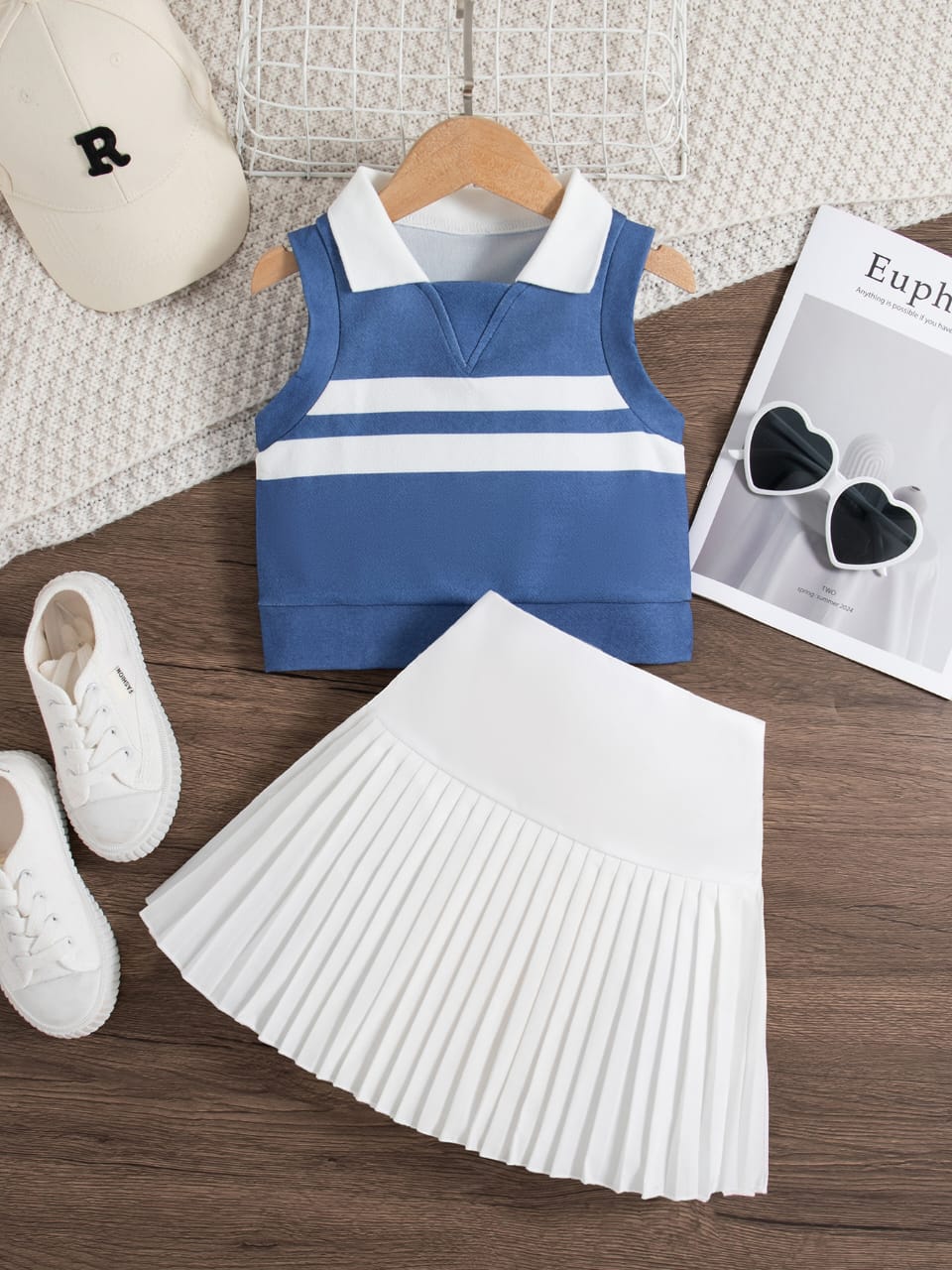 Skye & Stripes Weekend Pleats Set