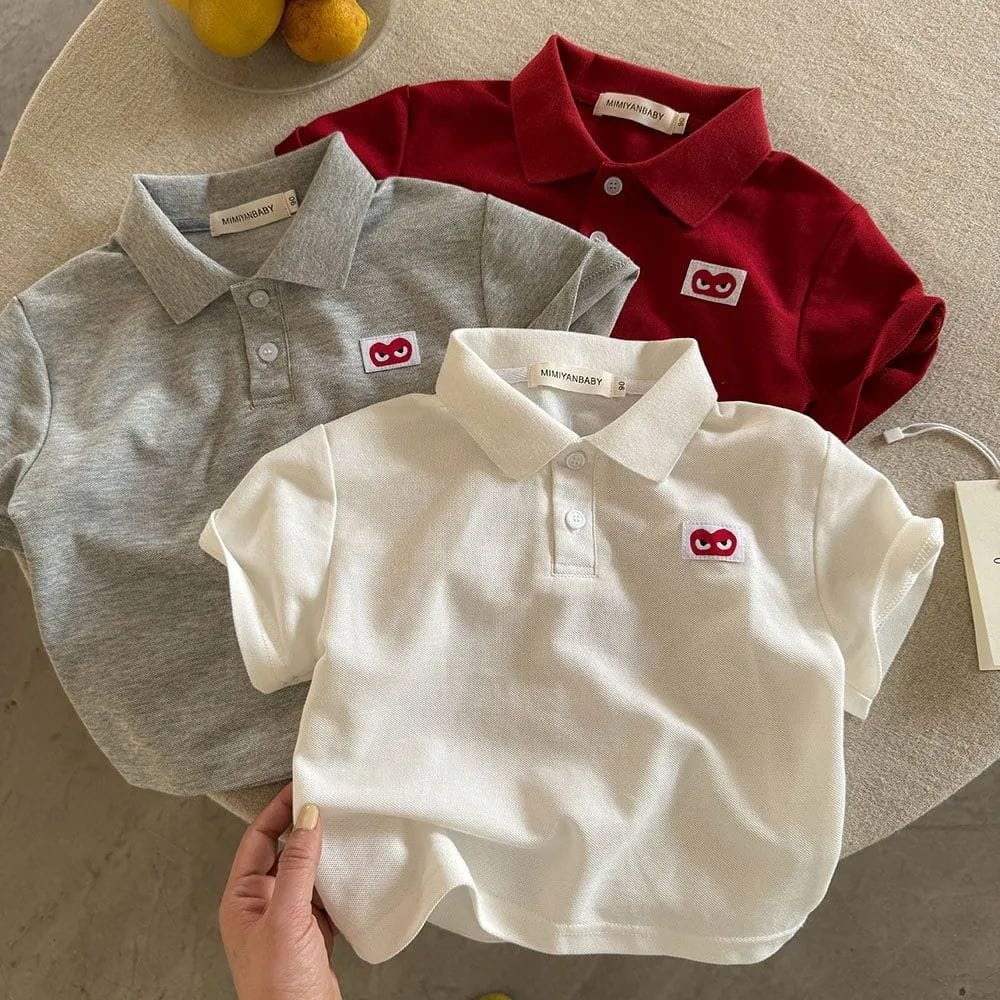 Heart Eyes Classic Polo - Navy, White, Mustard, Red, Gray