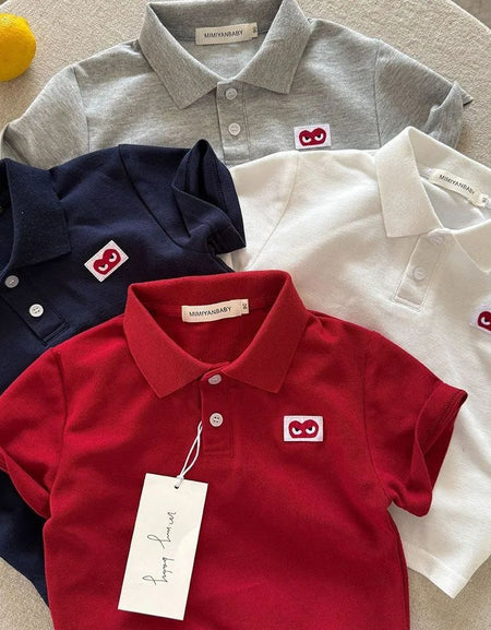 Heart Eyes Classic Polo - Navy, White, Mustard, Red, Gray