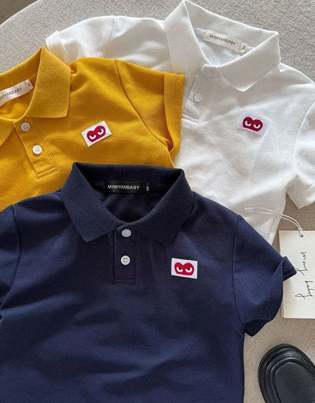 Heart Eyes Classic Polo - Navy, White, Mustard, Red, Gray