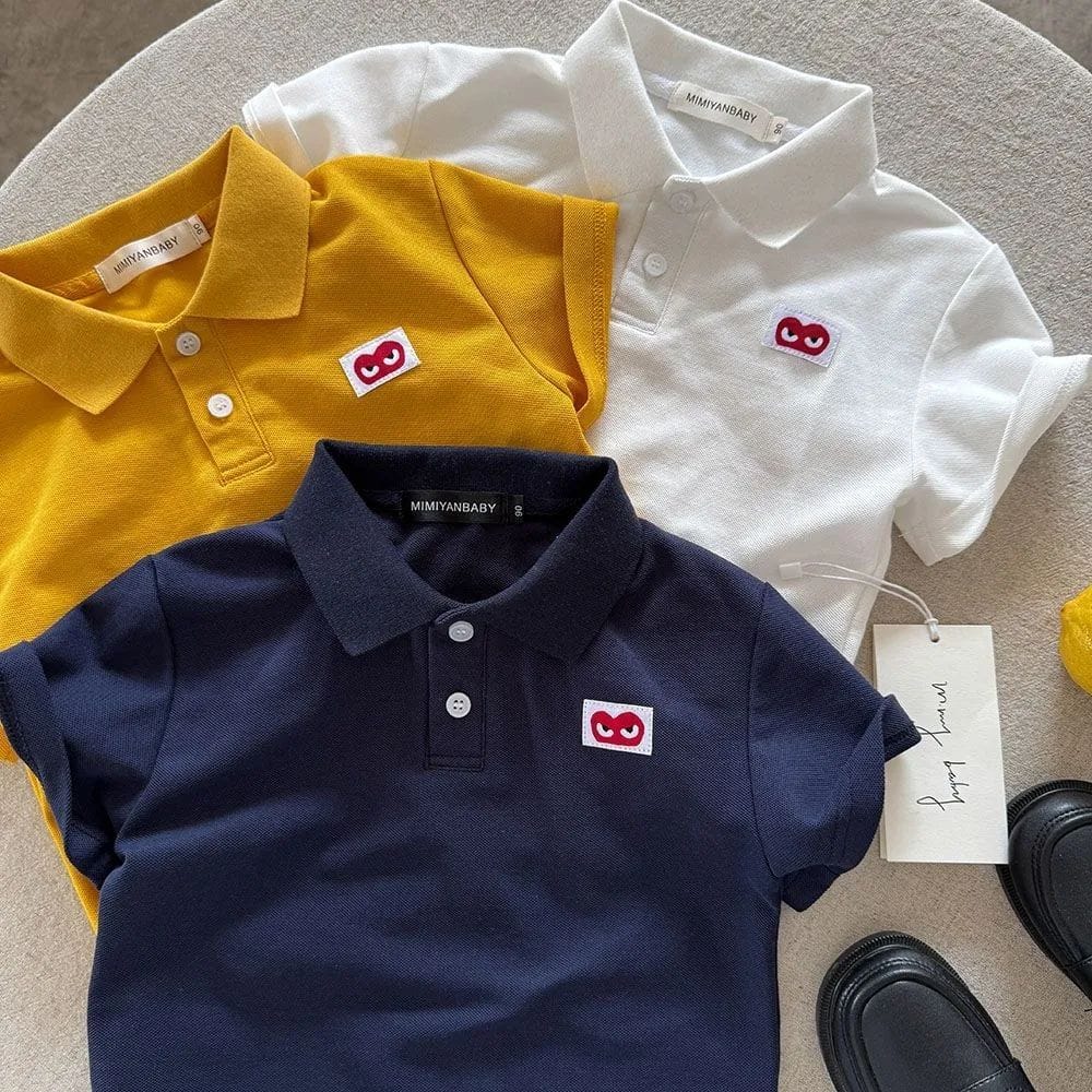 Heart Eyes Classic Polo - Navy, White, Mustard, Red, Gray