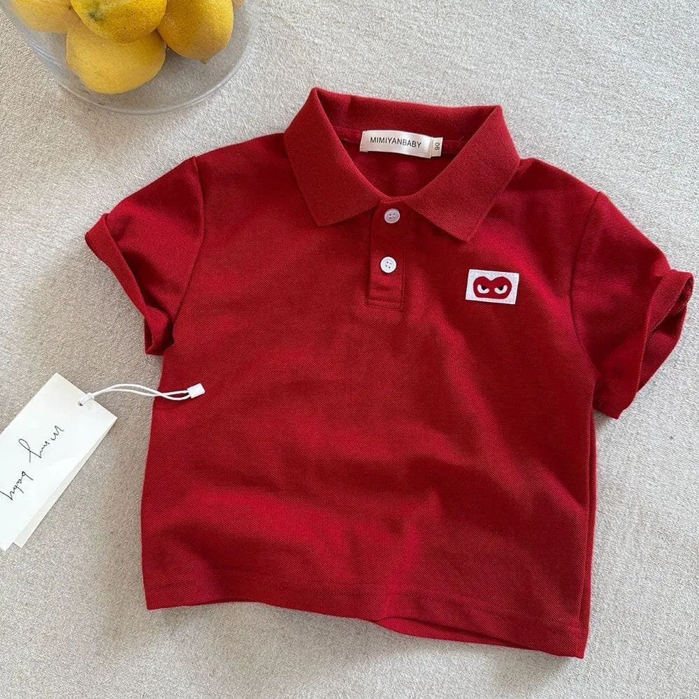 Heart Eyes Classic Polo - Navy, White, Mustard, Red, Gray