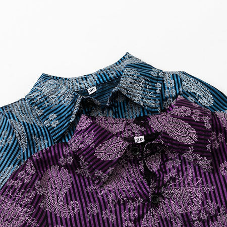 Paisley Stripe Button-Up Shirt