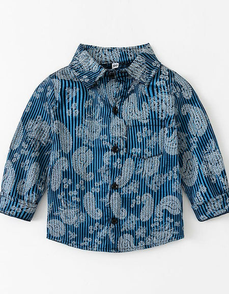 Paisley Stripe Button-Up Shirt