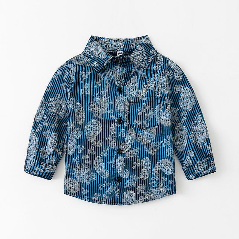 Paisley Stripe Button-Up Shirt