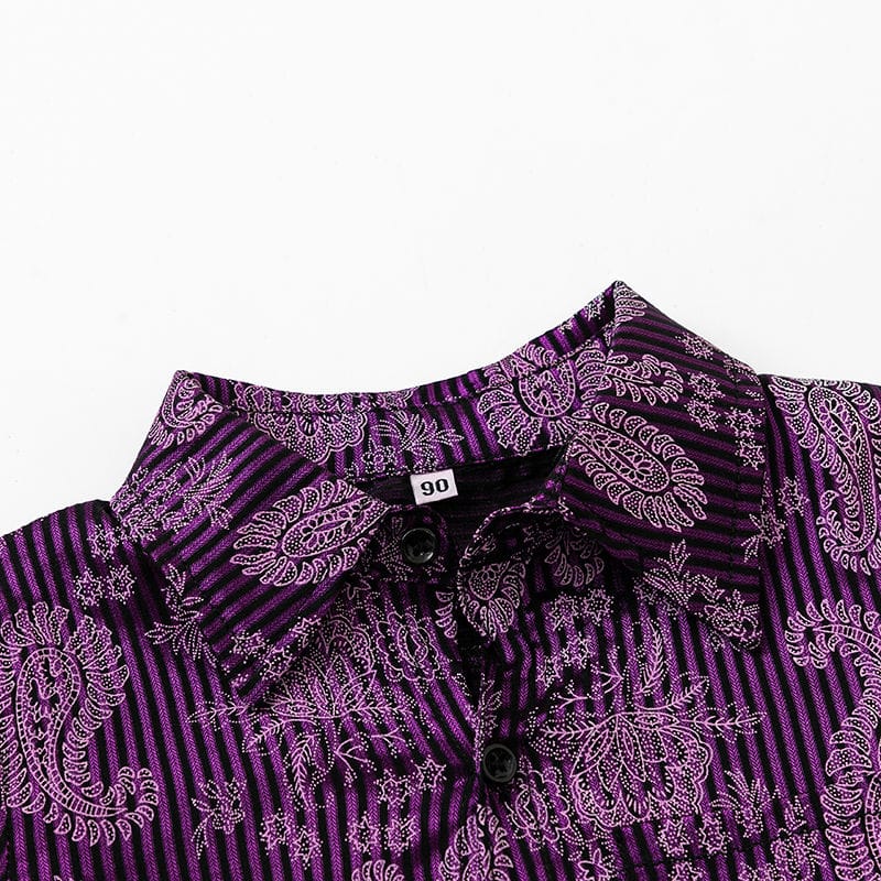 Paisley Stripe Button-Up Shirt