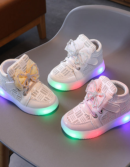 Twinkle Tots Luxe Led High Top Sneakers