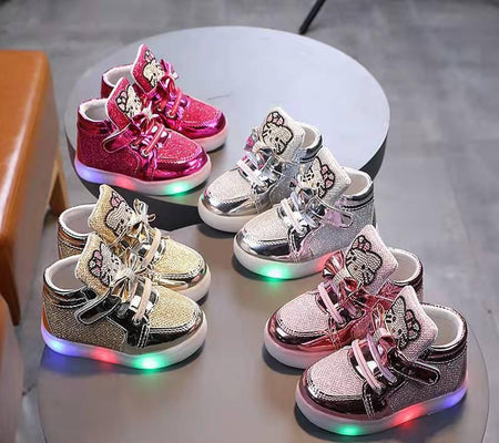 Twinkle Kitty Led High Top Sneakers