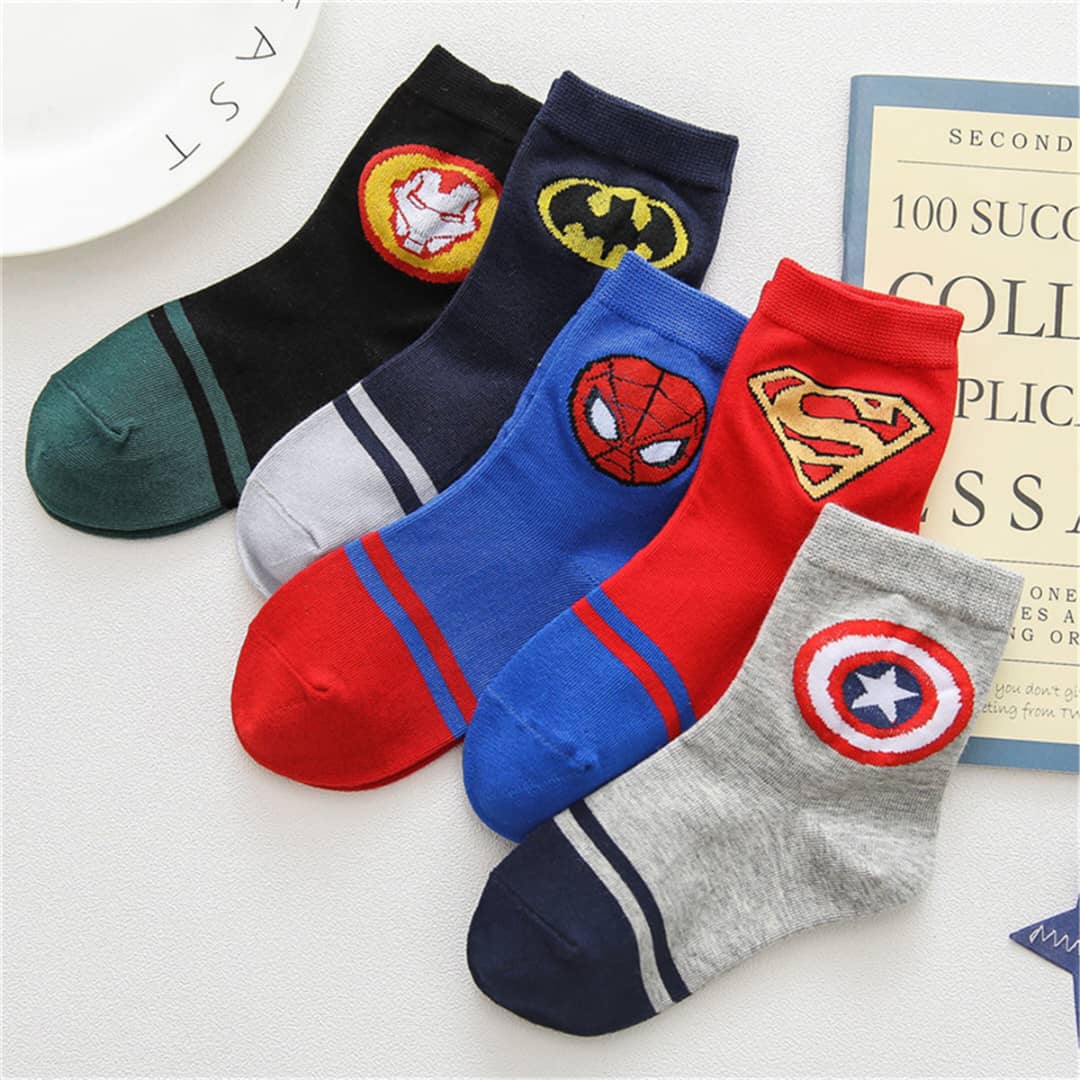 Superhero Themed 5in1 Socks Set