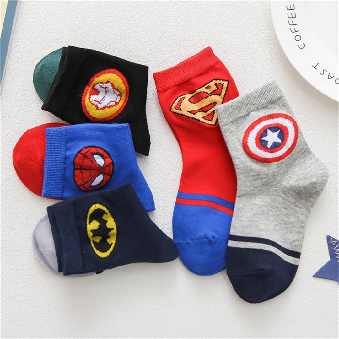 Superhero Themed 5in1 Socks Set