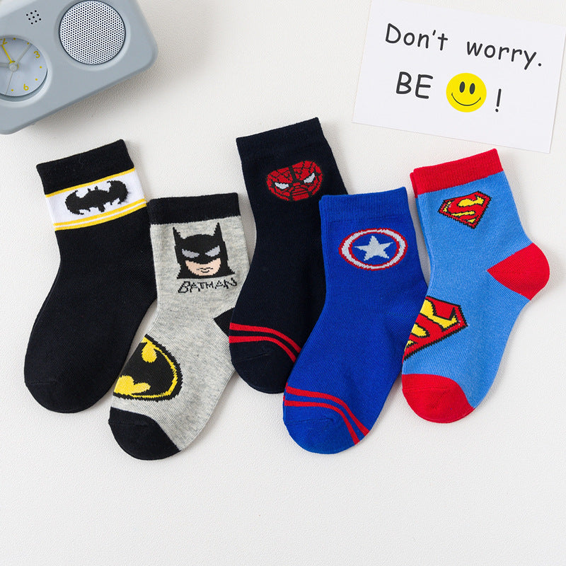 Superhero Themed 5in1 Socks Set