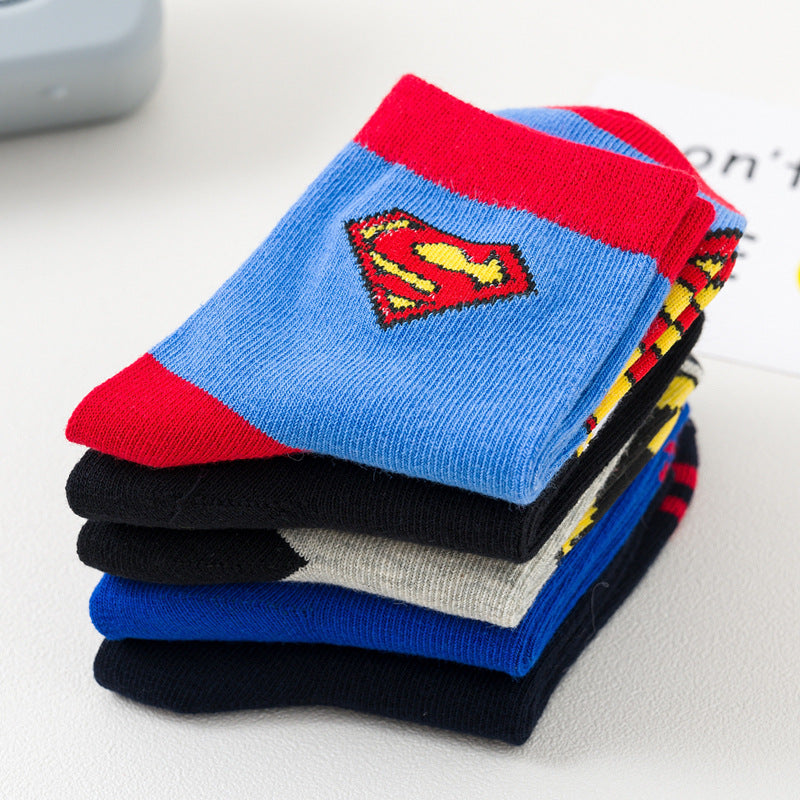 Superhero Themed 5in1 Socks Set