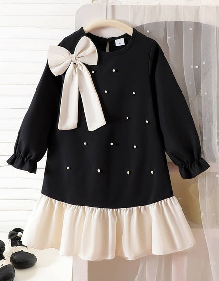 Pearl Bow Elegant Dress