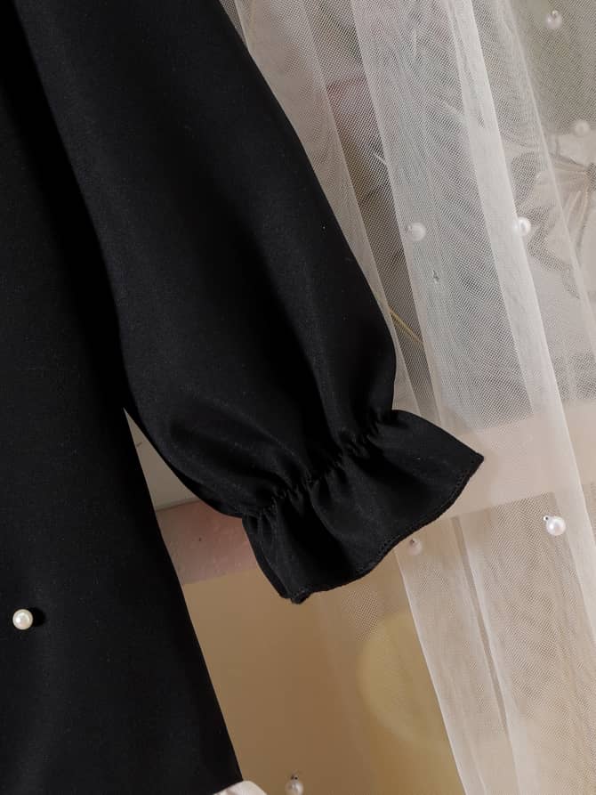 Pearl Bow Elegant Dress