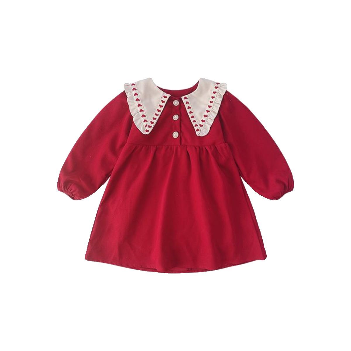 Sweetheart Scallops Cape Detail Dress