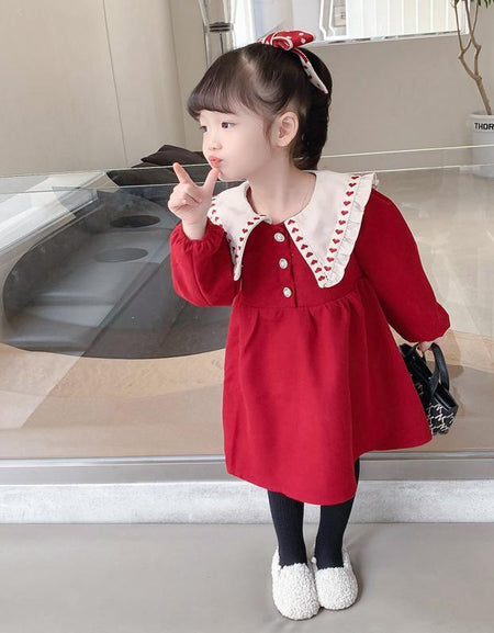 Sweetheart Scallops Cape Detail Dress