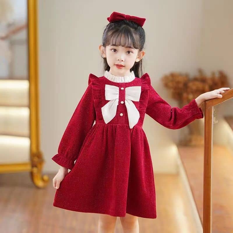 Front Bow Collar Ascent Dress