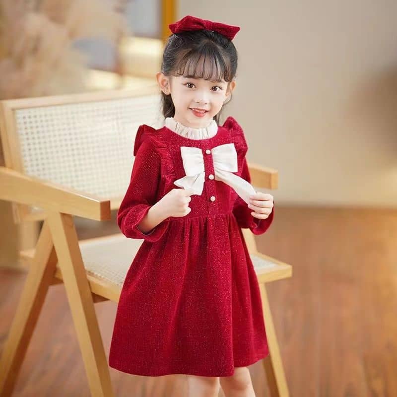 Front Bow Collar Ascent Dress