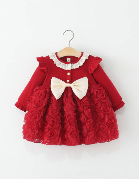 Tulle Flower Ruffles Holiday Tutu Dress