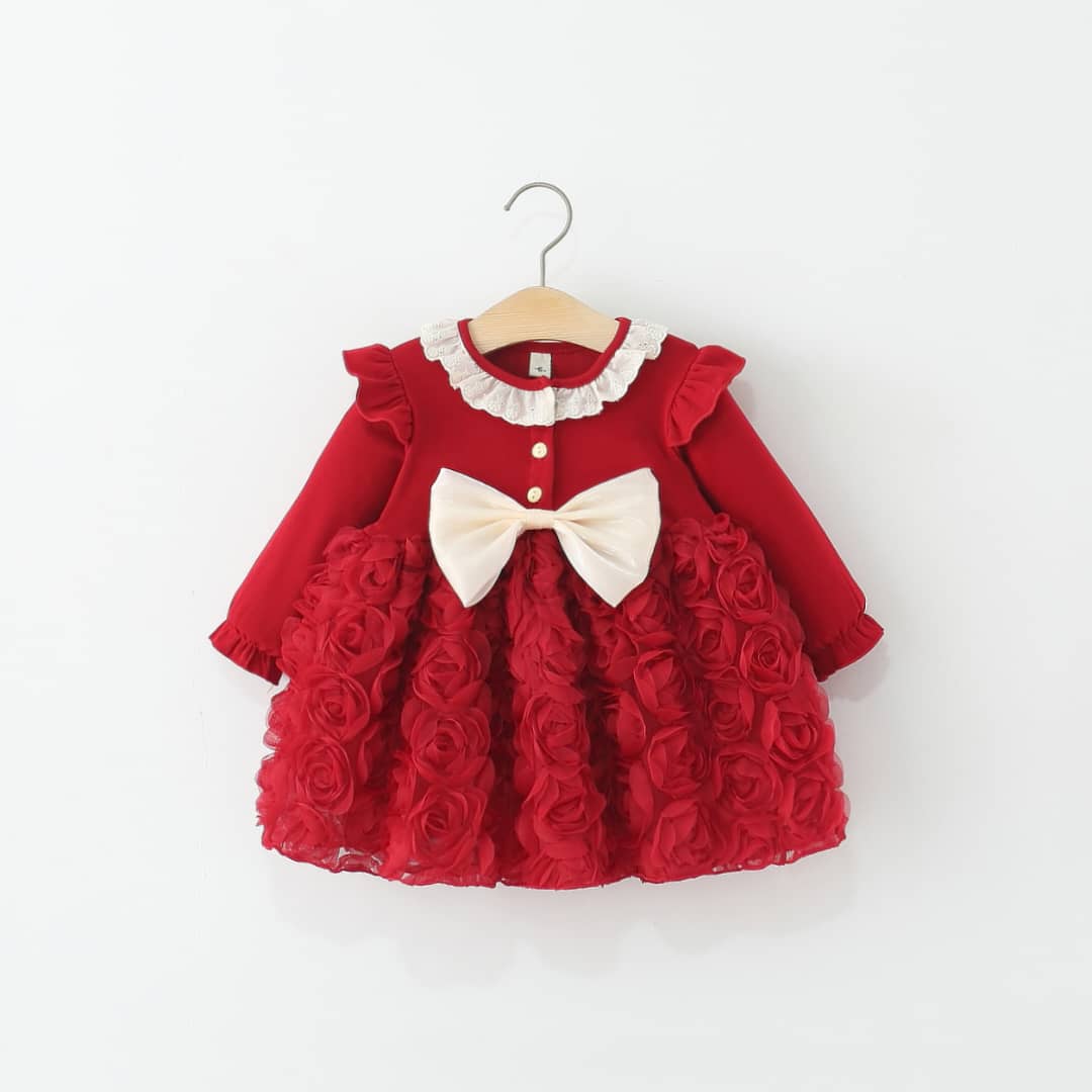 Tulle Flower Ruffles Holiday Tutu Dress